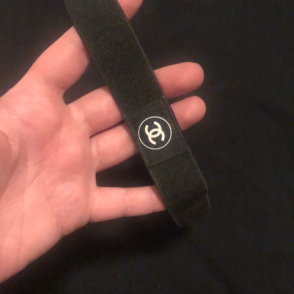 Authentic CHANEL Black Stretch Headband